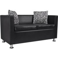Vidaxl - 2-Sitzer-Sofa Kunstleder Schwarz von VIDAXL