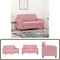 Vidaxl - 2-Sitzer-Sofa Rosa 120 cm Samt von VIDAXL