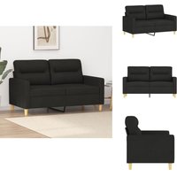 Vidaxl - 2-Sitzer-Sofa Schwarz 120 cm Stoff - 2-Sitzer Sofa - Schwarzes Sofa - Wohnzimmersofa - Modernes Sofa - Gemütliches Sofa Vidaxl - 2-Sitzer-Sofa Schwarz 120 cm Stoff - 2-Sitzer Sofa - Schwarzes Sofa - Wohnzimmersofa - Modernes Sofa - Gemütliches Sofa von VIDAXL