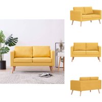 Vidaxl - 2-Sitzer-Sofa Stoff Gelb - 2-Sitzer Sofa - Couch - Wohnzimmermöbel - Gelbes Sofa - Bequemes Sofa Vidaxl - 2-Sitzer-Sofa Stoff Gelb - 2-Sitzer Sofa - Couch - Wohnzimmermöbel - Gelbes Sofa - Bequemes Sofa von VIDAXL