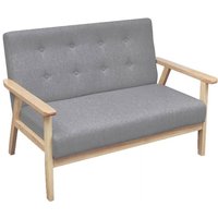 2-Sitzer-Sofa,Sofas gerade Stoff Hellgrau vidaXL von BONNEVIE