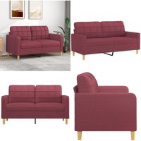 Vidaxl - 2-Sitzer-Sofa Weinrot 140 cm Stoff - 2-Sitzer Sofa - Wohnzimmersofa - Couch - Leder Sofa - Samtcouch - Home & Living Vidaxl - 2-Sitzer-Sofa Weinrot 140 cm Stoff - 2-Sitzer Sofa - Wohnzimmersofa - Couch - Leder Sofa - Samtcouch - Home & Living von VIDAXL