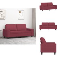 Vidaxl - 2-Sitzer-Sofa Weinrot 140 cm Stoff - 2-Sitzer Sofa - Wohnzimmersofa - Couch - Leder Sofa - Samtcouch Vidaxl - 2-Sitzer-Sofa Weinrot 140 cm Stoff - 2-Sitzer Sofa - Wohnzimmersofa - Couch - Leder Sofa - Samtcouch von VIDAXL