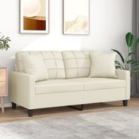 Vidaxl - 2-Sitzer-Sofa mit Zierkissen Creme 140 cm Kunstleder Vidaxl - 2-Sitzer-Sofa mit Zierkissen Creme 140 cm Kunstleder von VIDAXL
