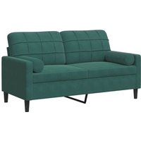 Vidaxl - 2-Sitzer-Sofa mit Zierkissen Dunkelgrün 140 cm Samt Vidaxl - 2-Sitzer-Sofa mit Zierkissen Dunkelgrün 140 cm Samt von VIDAXL