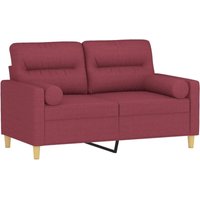 Vidaxl - 2-Sitzer-Sofa mit Zierkissen Weinrot 120 cm Stoff Vidaxl - 2-Sitzer-Sofa mit Zierkissen Weinrot 120 cm Stoff von VIDAXL