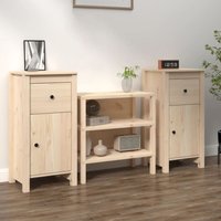 Sideboards 2 Stk. 40x35x80 cm Massivholz Kiefer - Vidaxl von VIDAXL