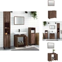 Vidaxl - 2-tlg. Badmöbel-Set Braun Eichen-Optik Holzwerkstoff - Badmöbel-Set - Holzwerkstoff - Badschränke - Badezimmermöbel - Spiegel Vidaxl - 2-tlg. Badmöbel-Set Braun Eichen-Optik Holzwerkstoff - Badmöbel-Set - Holzwerkstoff - Badschränke - Badezimmermöbel - Spiegel von VIDAXL