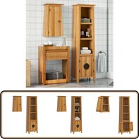 Vidaxl - 2-tlg. Badmöbel-Set Massivholz Kiefer - Badmöbel - Badschränke - Kiefernholzmöbel - Vintage Badezimmer - Badezimmerausstattung Vidaxl - 2-tlg. Badmöbel-Set Massivholz Kiefer - Badmöbel - Badschränke - Kiefernholzmöbel - Vintage Badezimmer - Badezimmerausstattung von VIDAXL