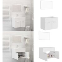 Vidaxl - 2-tlg. Badmöbel-Set Weiß Holzwerkstoff - Badmöbel Set - Holzwerkstoff Badschrank - Spiegelschrank - Badezimmermöbel - Weißes Badmöbel - Home Vidaxl - 2-tlg. Badmöbel-Set Weiß Holzwerkstoff - Badmöbel Set - Holzwerkstoff Badschrank - Spiegelschrank - Badezimmermöbel - Weißes Badmöbel - Home von VIDAXL
