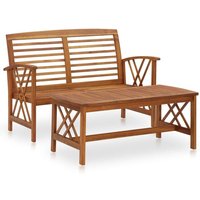 2-tlg. Garten-Lounge-Set,Gartenmöbel-Set Massivholz Akazie vidaXL von BONNEVIE