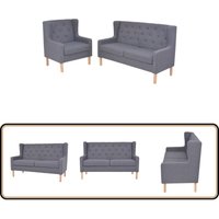 Vidaxl - 2-tlg. Sofa-Set Stoff Grau - Couch Set - Wohnlandschaft - Grau - Modernes Sofa - Gemütliches Sofa Vidaxl - 2-tlg. Sofa-Set Stoff Grau - Couch Set - Wohnlandschaft - Grau - Modernes Sofa - Gemütliches Sofa von VIDAXL