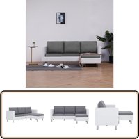 3-Sitzer-Sofa mit Kissen Weiß Kunstleder - Sofas - Couchtisch - Wohnzimmer Dekoration - Ledersofa - Designcouch 3-Sitzer-Sofa mit Kissen Weiß Kunstleder - Sofas - Couchtisch - Wohnzimmer Dekoration - Ledersofa - Designcouch von VIDAXL