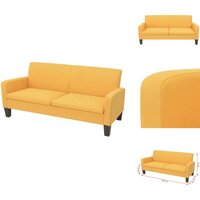 Vidaxl - 3-Sitzersofa 180 x 65 x76 cm Gelb - 3-Sitzer Sofa - Sofa Gelb - Wohnlandschaft - Couch - Sessel von VIDAXL