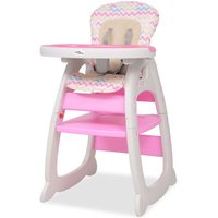 Vidaxl - 3-in-1 verwandelbarer Hochstuhl mit Essbrett Rosa Vidaxl - 3-in-1 verwandelbarer Hochstuhl mit Essbrett Rosa von VIDAXL
