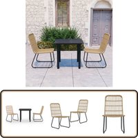 3-tlg. Garten-Essgruppe Poly Rattan und Glas - Gartensessel - Gartenstuhl - Outdoor Furniture - Gartenmöbelset - Rattan Gartenmöbel 3-tlg. Garten-Essgruppe Poly Rattan und Glas - Gartensessel - Gartenstuhl - Outdoor Furniture - Gartenmöbelset - Rattan Gartenmöbel von VIDAXL