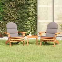 Vidaxl - 3-tlg. Garten-Lounge-Set Adirondack Massivholz Akazie von VIDAXL