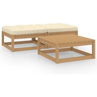 3-tlg. Garten-Lounge-Set mit Kissen Massivholz Kiefer - Vidaxl 3-tlg. Garten-Lounge-Set mit Kissen Massivholz Kiefer - Vidaxl von VIDAXL