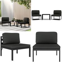 3-tlg. Garten-Sofagarnitur mit Kissen Aluminium Anthrazit - Gartensortiment - Gartenlounge - Gartenmöbelset - Outdoor Möbel - Lounge Set - Home & 3-tlg. Garten-Sofagarnitur mit Kissen Aluminium Anthrazit - Gartensortiment - Gartenlounge - Gartenmöbelset - Outdoor Möbel - Lounge Set - Home & von VIDAXL
