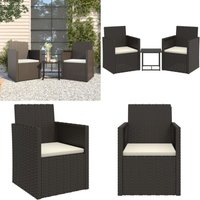Vidaxl - 3-tlg. Garten-Sofagarnitur mit Kissen Schwarz Poly Rattan - Gartenmöbeln - Outdoor-Möbel - Rattan Möbel - Lounge Set - Gartenlounge - Home & Vidaxl - 3-tlg. Garten-Sofagarnitur mit Kissen Schwarz Poly Rattan - Gartenmöbeln - Outdoor-Möbel - Rattan Möbel - Lounge Set - Gartenlounge - Home & von VIDAXL