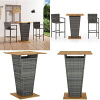 Vidaxl - 3-tlg. Gartenbar-Set Grau - Gartenbar-Set - Rattan Möbel - Outdoor Furniture - Esstisch - Gartenstuhl - Home & Living Vidaxl - 3-tlg. Gartenbar-Set Grau - Gartenbar-Set - Rattan Möbel - Outdoor Furniture - Esstisch - Gartenstuhl - Home & Living von VIDAXL