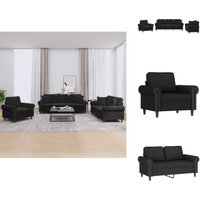 Vidaxl - 3-tlg. Sofagarnitur mit Kissen Schwarz Samt - Samtsofa - Wohnlandschaft - Couchgarnitur - Ecksofa - Lounge Möbel Vidaxl - 3-tlg. Sofagarnitur mit Kissen Schwarz Samt - Samtsofa - Wohnlandschaft - Couchgarnitur - Ecksofa - Lounge Möbel von VIDAXL