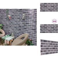 Vidaxl - 3D-Wandpaneele 10 Stk. Schwarz und Grau Backstein-Optik eps - Wandpaneele - 3D-Wandgestaltung - Backsteinoberflächen - Wärmedämmpaneel Vidaxl - 3D-Wandpaneele 10 Stk. Schwarz und Grau Backstein-Optik eps - Wandpaneele - 3D-Wandgestaltung - Backsteinoberflächen - Wärmedämmpaneel von VIDAXL
