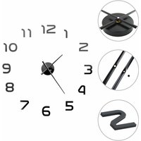 Bonnevie - 3D-Wanduhr Modernes Design 100 cm xxl Schwarz vidaXL605818 von BONNEVIE