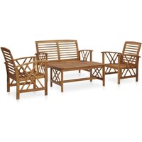 4-tlg. Garten-Lounge-Set Massivholz Akazie Vidaxl 4-tlg. Garten-Lounge-Set Massivholz Akazie Vidaxl von VIDAXL