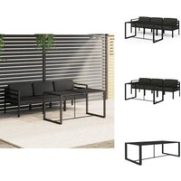 Vidaxl - 4-tlg. Garten-Lounge-Set mit Kissen Aluminium Anthrazit - Garten Lounge Set - Loungeset Alu - Gartenmöbel - Außenbereich - Balkon Möbel Vidaxl - 4-tlg. Garten-Lounge-Set mit Kissen Aluminium Anthrazit - Garten Lounge Set - Loungeset Alu - Gartenmöbel - Außenbereich - Balkon Möbel von VIDAXL