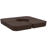 4-tlg. Kreuzfuß-Schirmständer-Set 100 kg pp Vidaxl von VIDAXL