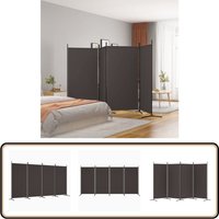 4-tlg. Paravent Braun 346x180 cm Stoff - Paravent - Raumteiler - Zimmerabtrennung - Sichtschutz - Möbel von VIDAXL
