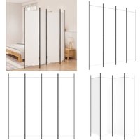 4-tlg. Paravent Weiß 200x200 cm Stoff - Paravent - Raumteiler - Zimmerabtrennung - Sichtschutz - Wohnraumgestaltung - Home & Living von VIDAXL