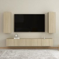 Vidaxl - 4-tlg. TV-Schrank-Set Sonoma-Eiche Holzwerkstoff Vidaxl - 4-tlg. TV-Schrank-Set Sonoma-Eiche Holzwerkstoff von VIDAXL