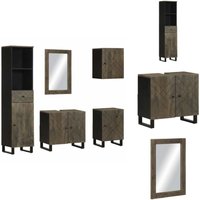 Vidaxl - 5-tlg. Badmöbel-Set Schwarz Massivholz Mango - Badmöbel Set - Badmöbel Sets - Badmöbelset - Badmöbel Vidaxl - 5-tlg. Badmöbel-Set Schwarz Massivholz Mango - Badmöbel Set - Badmöbel Sets - Badmöbelset - Badmöbel von VIDAXL