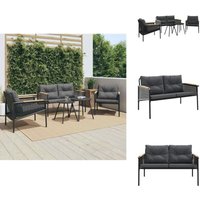 Vidaxl - 5-tlg. Balkonmöbel-Set mit Kissen Schwarz Stahl - Balkonmöbel Set - Balkonmöbel Sets - Möbel Balkon - Gartenmöbel Set Vidaxl - 5-tlg. Balkonmöbel-Set mit Kissen Schwarz Stahl - Balkonmöbel Set - Balkonmöbel Sets - Möbel Balkon - Gartenmöbel Set von VIDAXL