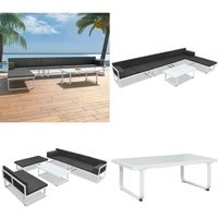 Vidaxl - 5-tlg. Garten-Lounge-Set Textilene Aluminium Schwarz - Gartenmöbel - Lounge-Set - Outdoor Möbel - Esszimmergarnitur - Terrassenmöbeln - Home Vidaxl - 5-tlg. Garten-Lounge-Set Textilene Aluminium Schwarz - Gartenmöbel - Lounge-Set - Outdoor Möbel - Esszimmergarnitur - Terrassenmöbeln - Home von VIDAXL