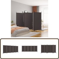 5-tlg. Paravent Braun 433x180 cm Stoff - Paravent - Raumteiler - Trennwandsystem - Möbel - Wohnraumgestaltung von VIDAXL