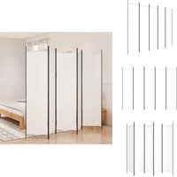 Vidaxl - 5-tlg. Paravent Weiß 250x200 cm Stoff - Paravent - Raumteiler - Trennwandsystem - Wohnraumgestaltung - Möbel von VIDAXL