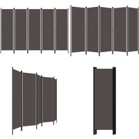 5-tlg. Raumteiler Anthrazit 250x180 cm - Raumteiler - Dekorationsartikel - Wohnaccessoires - Trennwandsystem - Privacy Screen - Home & Living von VIDAXL
