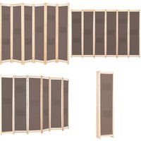 6-teiliger Raumteiler Braun 240 x 170 x 4 cm Stoff - Raumteiler - Holzrahmen - Stoffscreen - Wohnzimmerdeko - Wohnzimmereinrichtung - Home & Living von VIDAXL