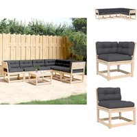 Vidaxl - 6-tlg. Garten-Sofagarnitur mit Kissen Massivholz Kiefer - Gartenmöbeln - Esszimmergarnitur - Lounge Set - Rattan Gartenmöbel - Terrassenmöbel Vidaxl - 6-tlg. Garten-Sofagarnitur mit Kissen Massivholz Kiefer - Gartenmöbeln - Esszimmergarnitur - Lounge Set - Rattan Gartenmöbel - Terrassenmöbel von VIDAXL