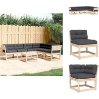 Vidaxl - 6-tlg. Garten-Sofagarnitur mit Kissen Massivholz Kiefer - Gartensorgaunität - Gartenmöbeln - Esszimmerset - Lounge Set - Rattan Gartenmöbel Vidaxl - 6-tlg. Garten-Sofagarnitur mit Kissen Massivholz Kiefer - Gartensorgaunität - Gartenmöbeln - Esszimmerset - Lounge Set - Rattan Gartenmöbel von VIDAXL