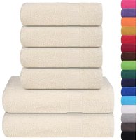 6-tlg. Handtuch-Set Creme 360 g/m² 100% Baumwolle Vidaxl von VIDAXL