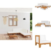 Vidaxl - 7-tlg. Garten-Lounge-Set mit Kissen Massivholz Akazie - Gartensofa - Loungemöbel - Gartenmöbel Set - Holz Lounge Set - Outdoor Furniture von VIDAXL