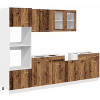 Vidaxl - 7-tlg. Küchenschrank-Set Altholz-Optik Holzwerkstoff von VIDAXL
