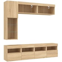 Vidaxl - 7-tlg. TV-Wohnwand mit LED-Leuchten Sonoma-Eiche Vidaxl - 7-tlg. TV-Wohnwand mit LED-Leuchten Sonoma-Eiche von VIDAXL