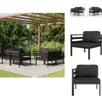 Vidaxl - 8-tlg. Garten-Lounge-Set mit Kissen Aluminium Anthrazit - Garten Lounge Set - Alu Loungesessel - Ecksofa - Gartenmöbeln - Balkon Möbel Vidaxl - 8-tlg. Garten-Lounge-Set mit Kissen Aluminium Anthrazit - Garten Lounge Set - Alu Loungesessel - Ecksofa - Gartenmöbeln - Balkon Möbel von VIDAXL