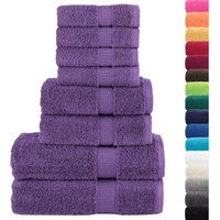Vidaxl - 8 tlg. Premium-Handtuch-Set solund Lila 600 g/m² von VIDAXL