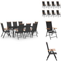 Vidaxl - 9-tlg. Garten-Essgruppe Aluminium Schwarz - Gartensessel - Esstisch - Gartenmöbel Set - Outdoor Furniture - Balkonmöbeln Vidaxl - 9-tlg. Garten-Essgruppe Aluminium Schwarz - Gartensessel - Esstisch - Gartenmöbel Set - Outdoor Furniture - Balkonmöbeln von VIDAXL